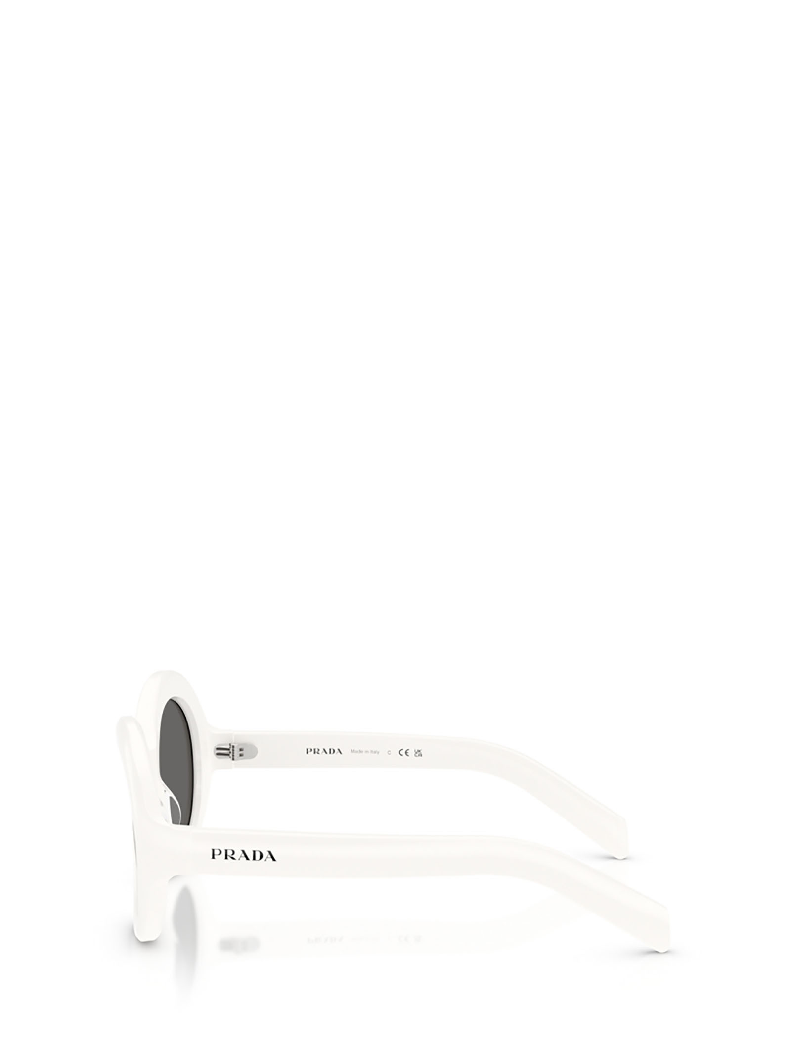 Prada 0pr D08su Oversized Round Frame Sunglasses In Transparent