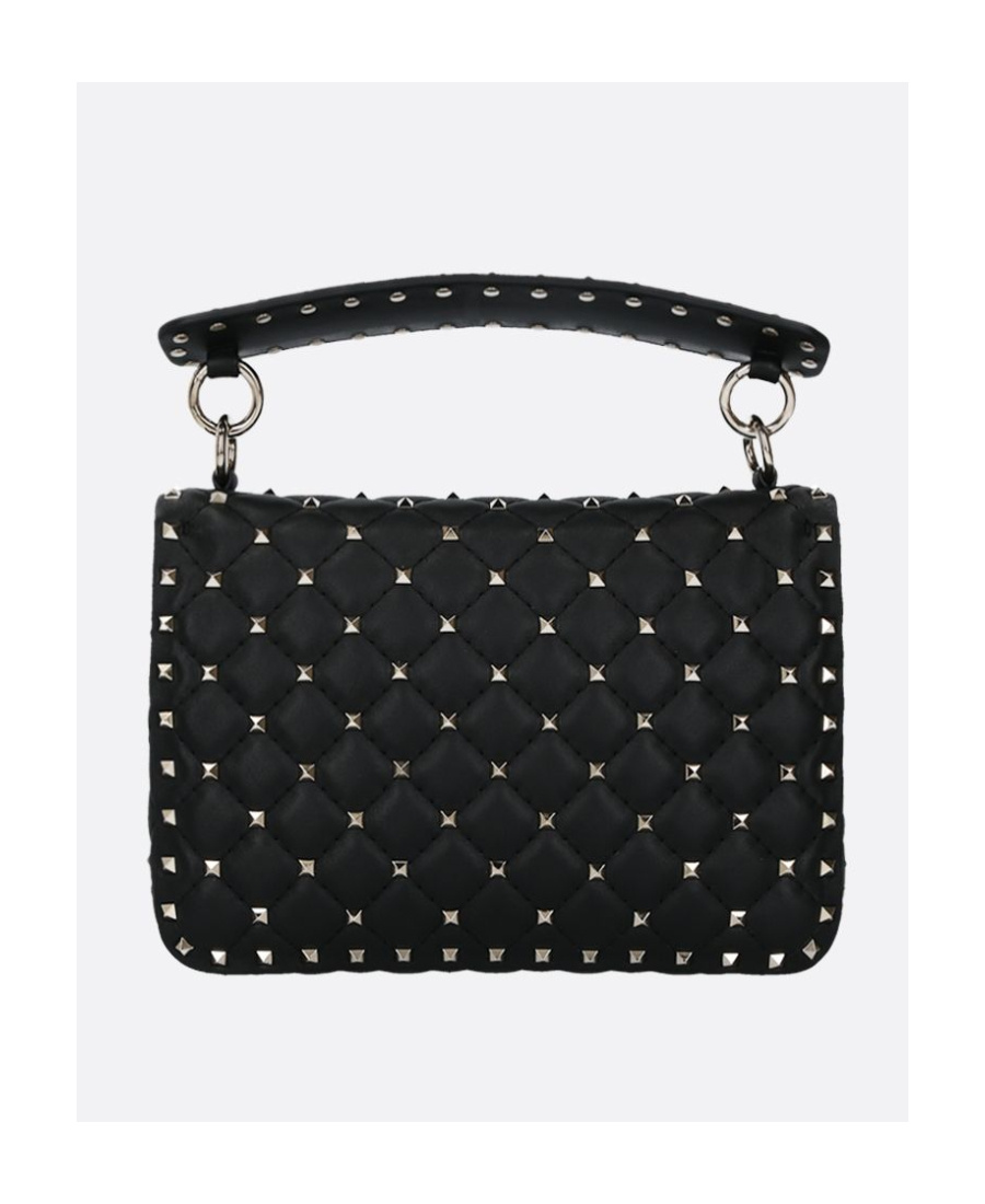 Valentino Vltn Spike Tote Bag In Black