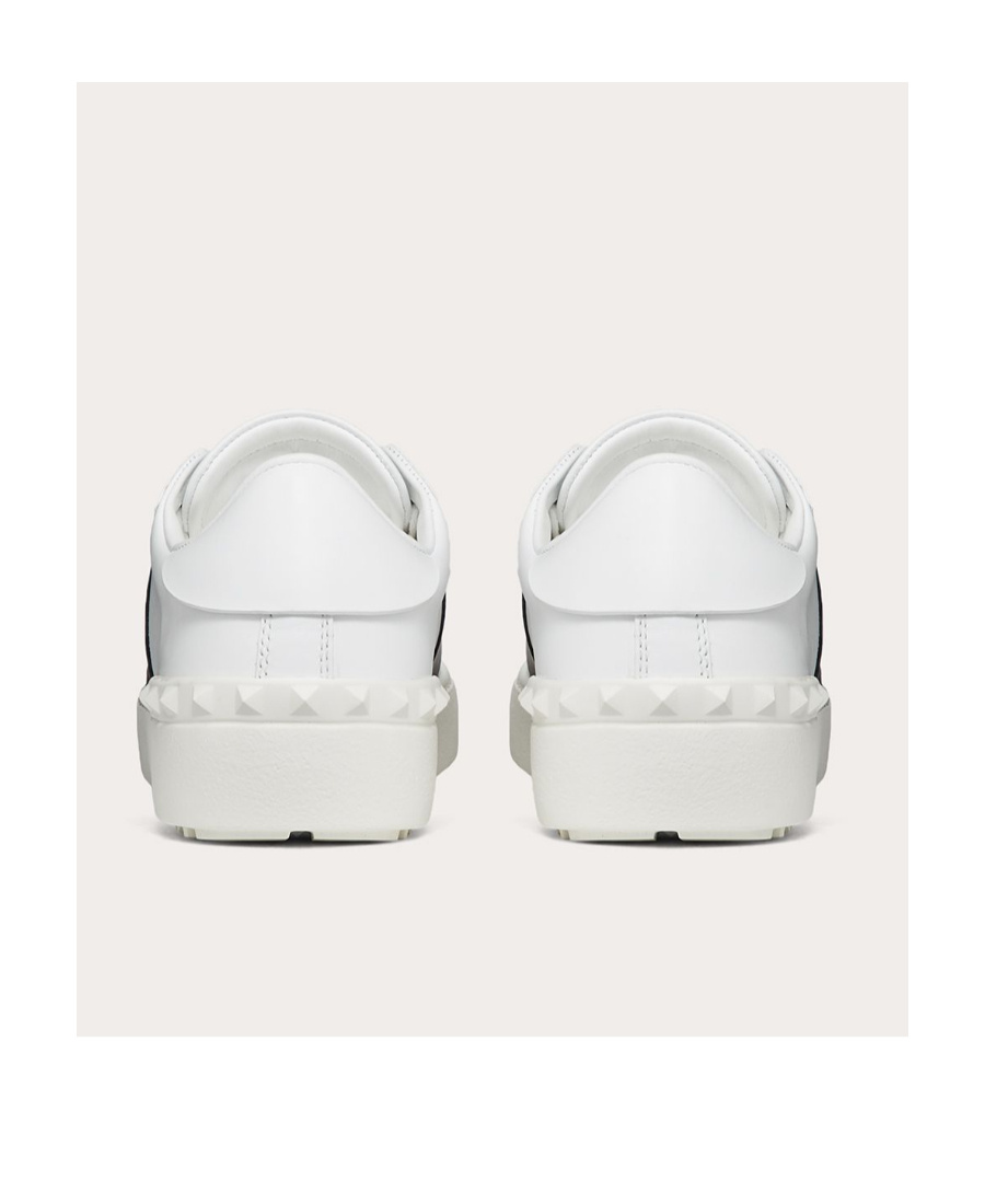 Valentino Garavani Valentino Calfskin Sneakers With Contrasting Bands And Rubber Studs In White
