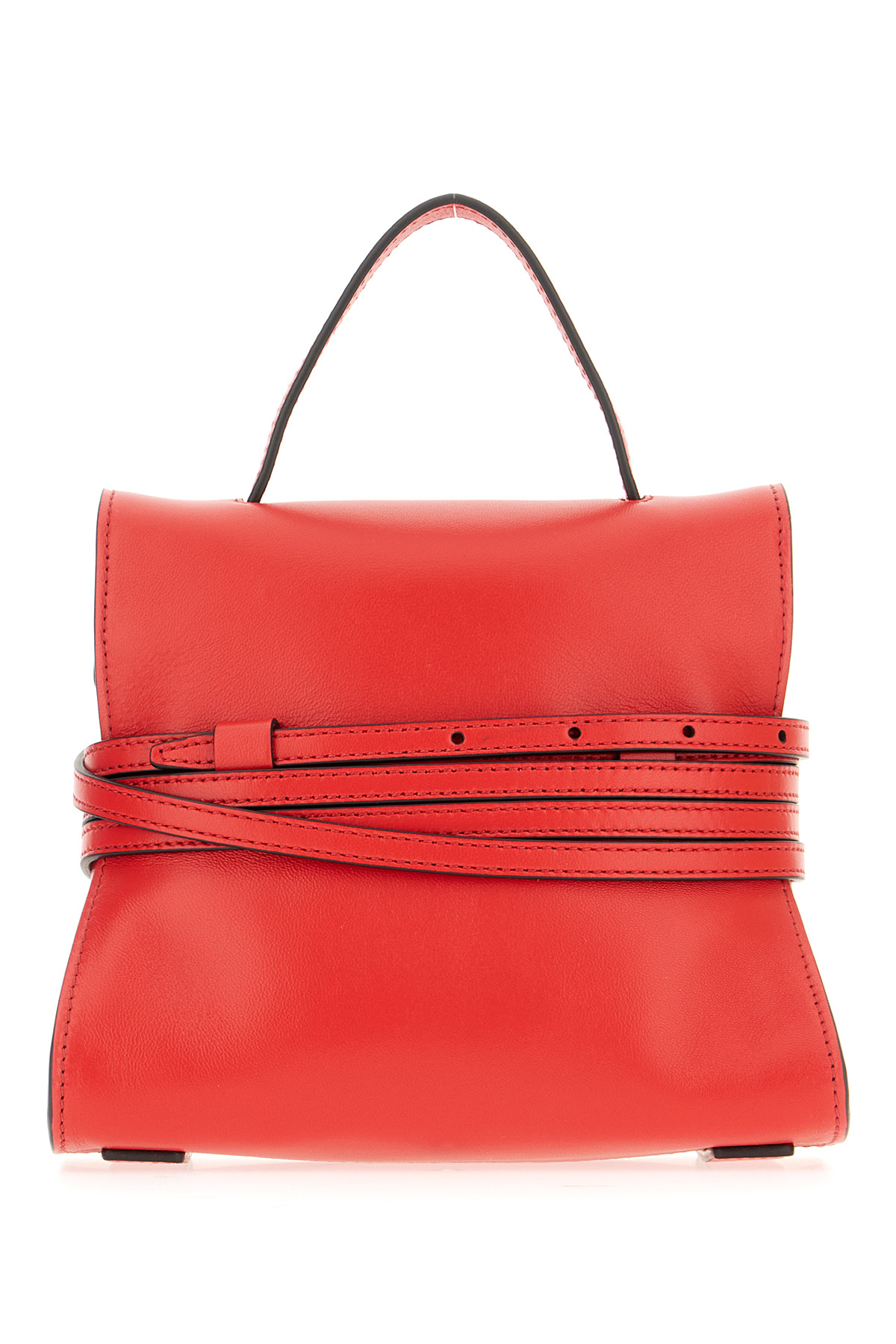 Moschino Tie Me Leather Tote Bag In Pink