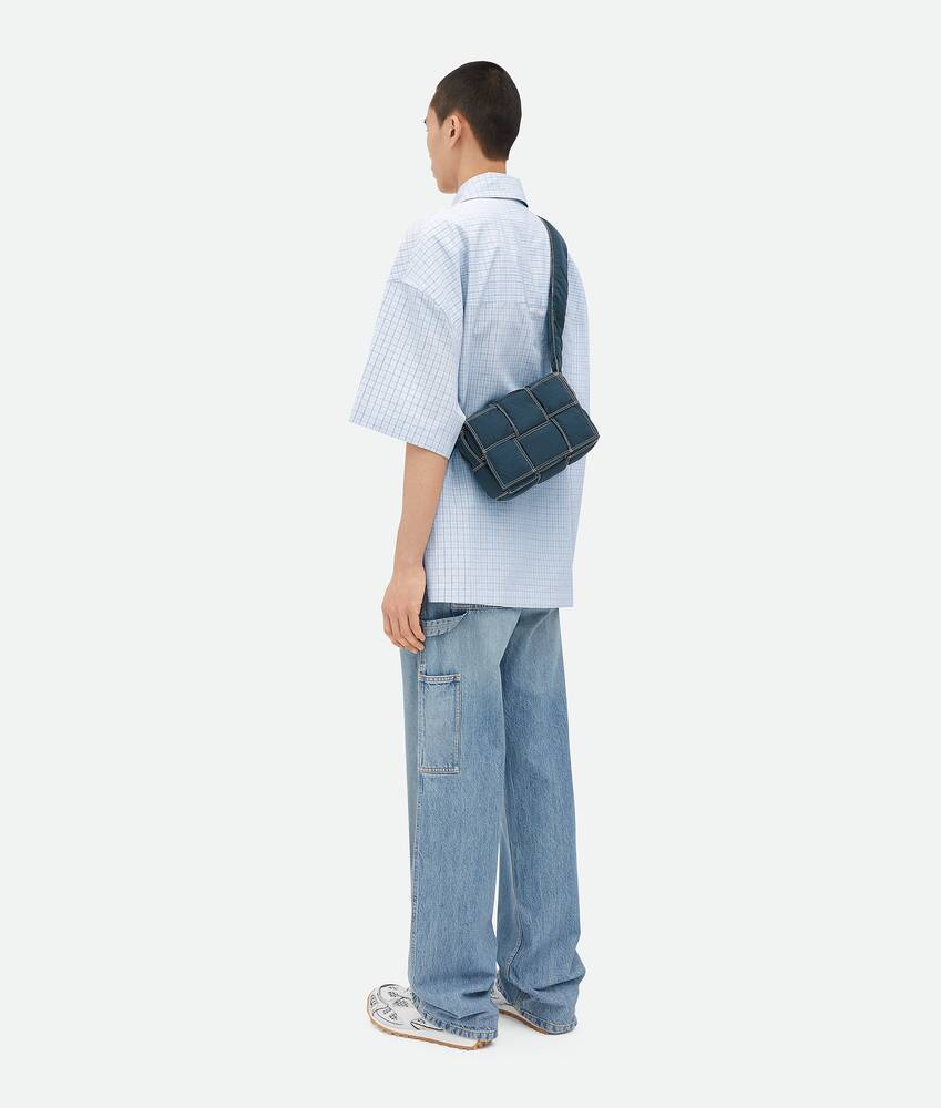 Bottega Veneta Small Tech Cassette Padded Shoulder Bag In Blue