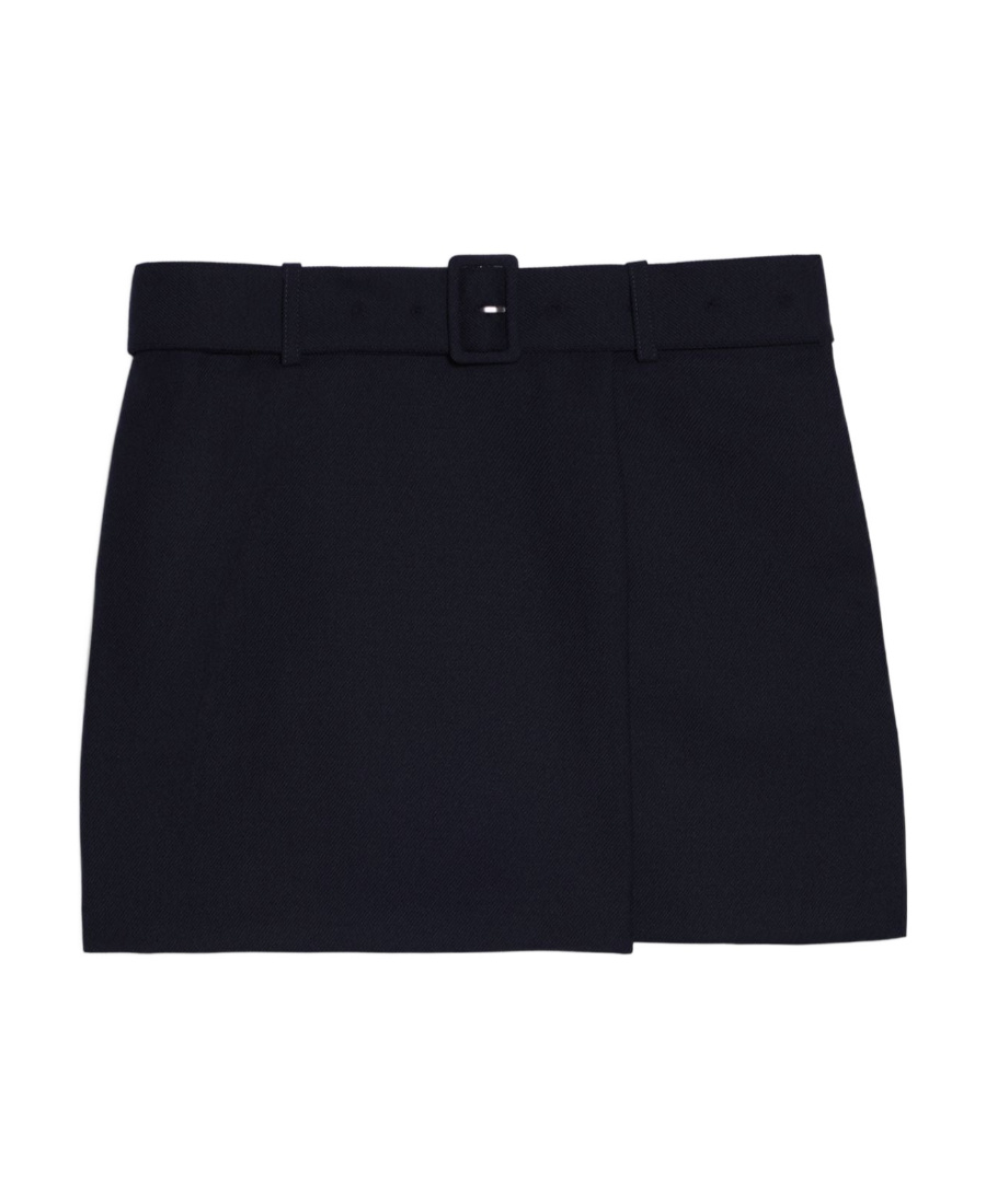 Ami Alexandre Mattiussi Belted Mini Wrap Skirt In Black