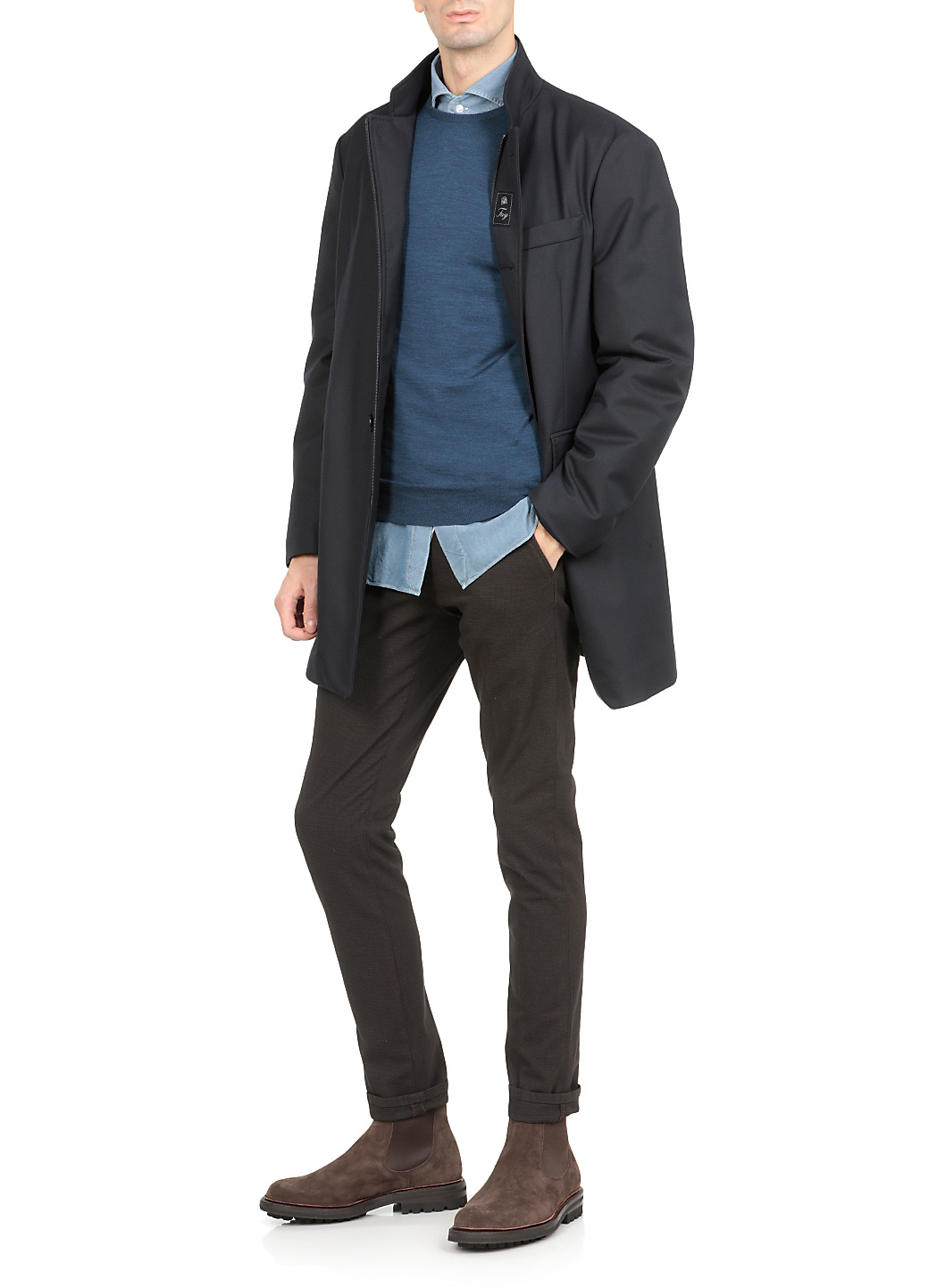 John Smedley Crew-neck Jumper In Blue