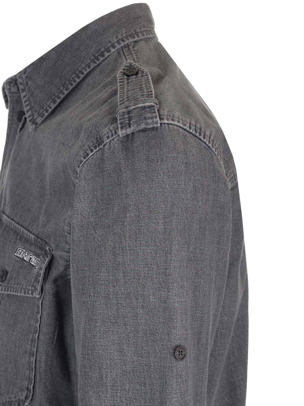 Isabel Marant Man Denim Shirt Black Size L Cotton In Black