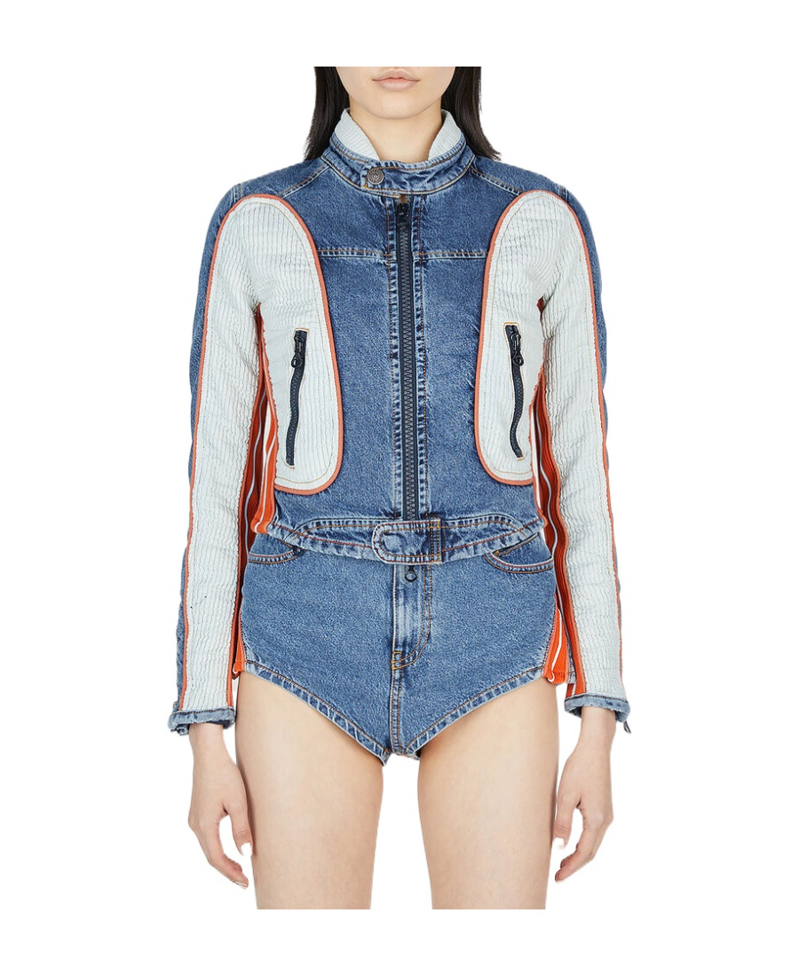 DIESEL DE-LIGHT-S CONTRAST-PANEL BIKER JACKET