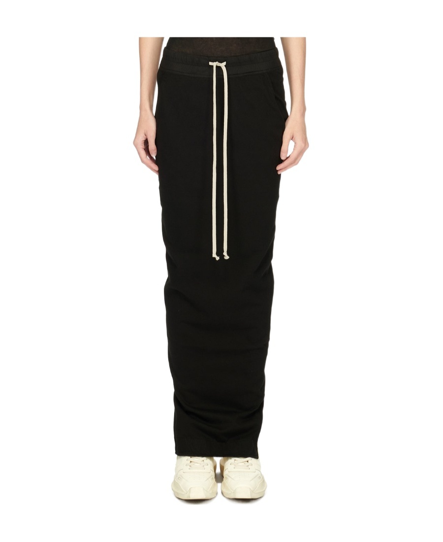 RICK OWENS DRKSHDW PILLAR DRAWSTRING-WAIST MAXI SKIRT