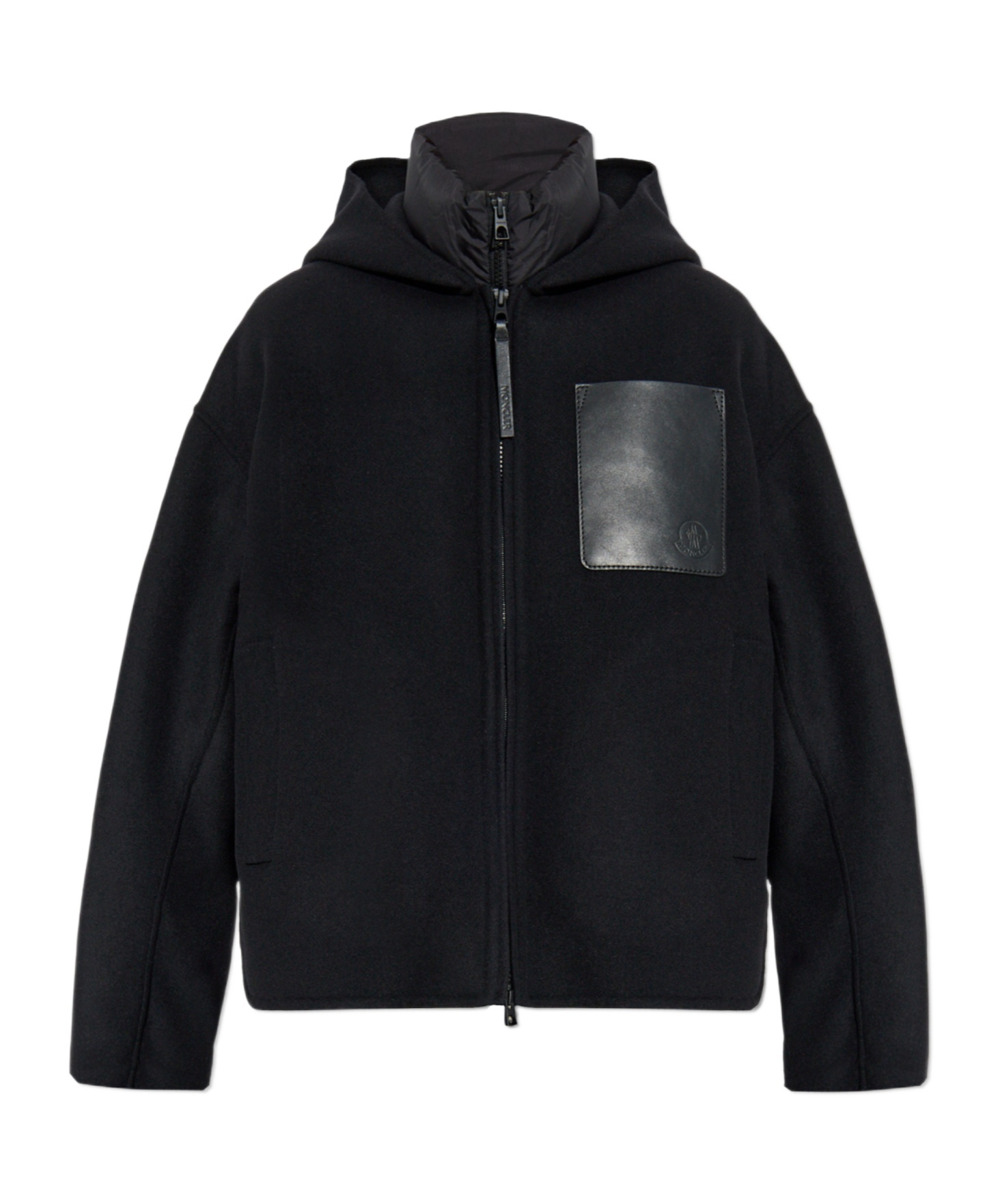 Moncler Long-sleeved Casual Jacket In Black