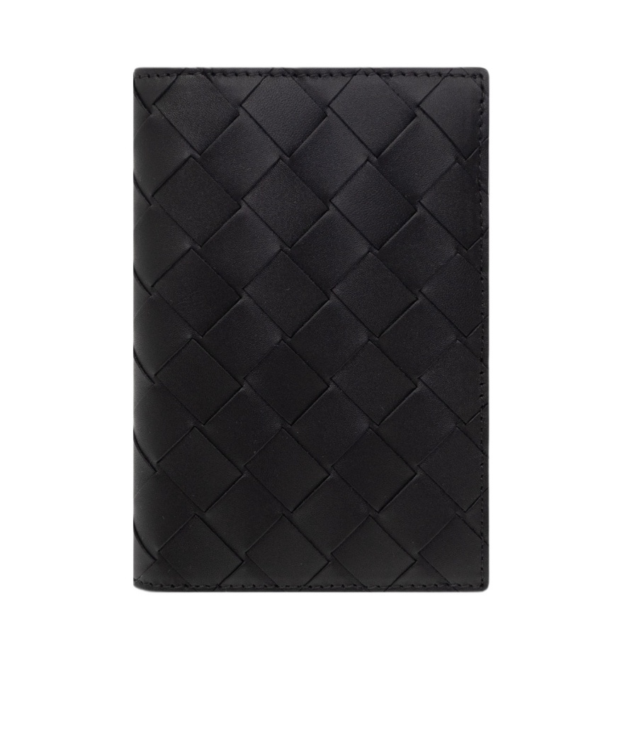 Bottega Veneta Intrecciato Medium Bi-fold Wallet With L-zip In Black