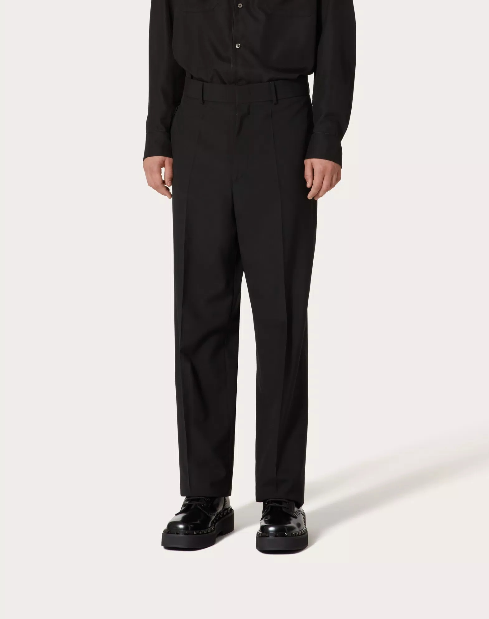 Valentino Drawstring-waist Cotton Track Pants In Black