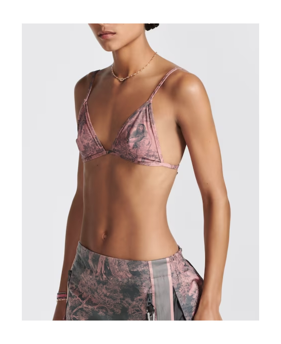 Dior Logo Bikini Swimsuit In Pink