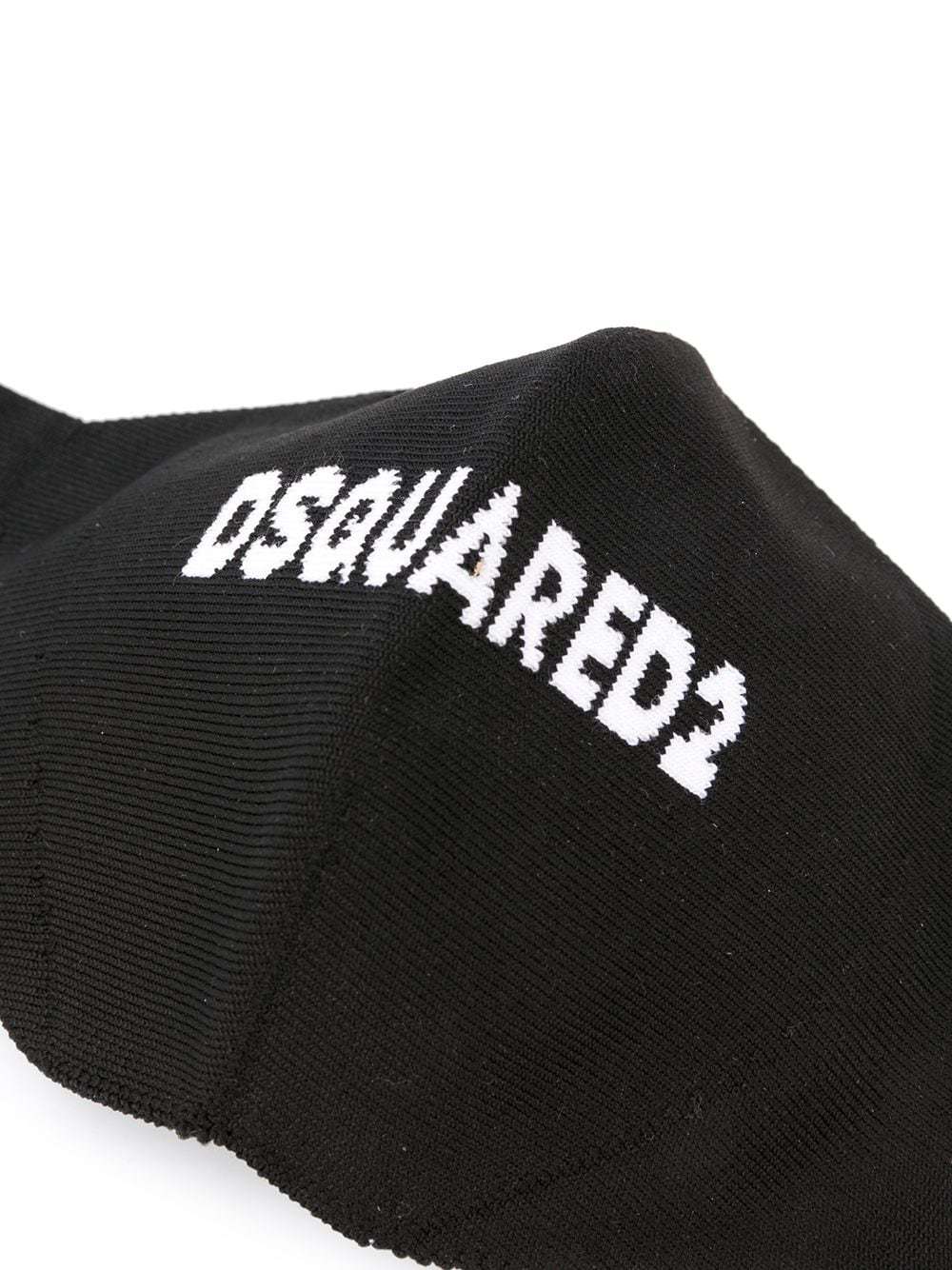 Dsquared2 Logo-embellished Face Mask In Black