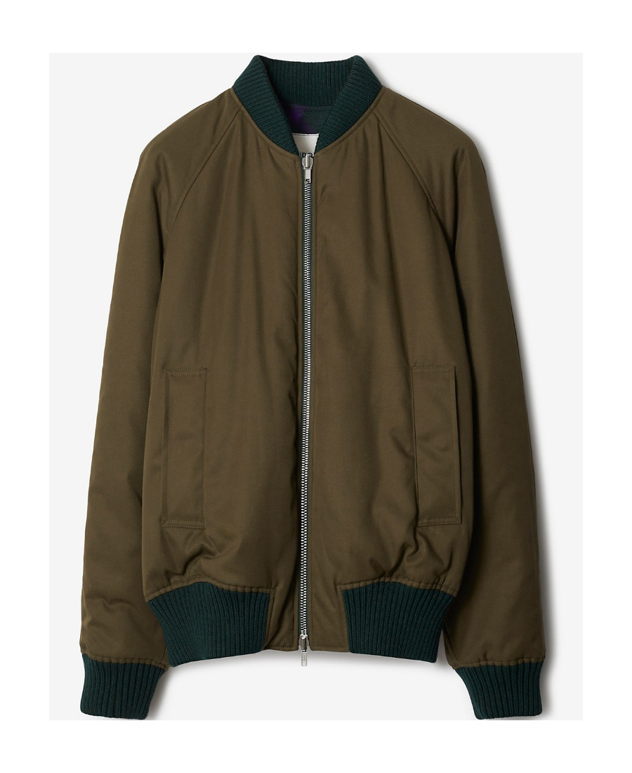 Shop Burberry Checked Reversible Bomber Jacket In Black