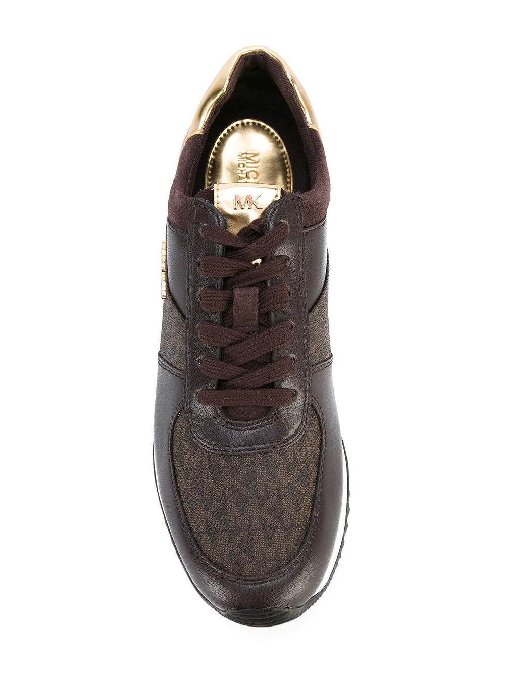 Shop Michael Michael Kors Monogram Sneakers In Black