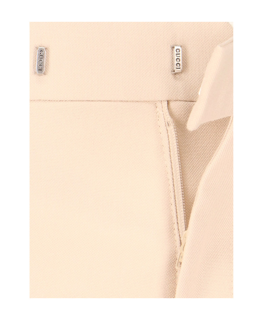 GUCCI GUCCI LOGO EMBROIDERED STRAIGHT-LEG TROUSERS