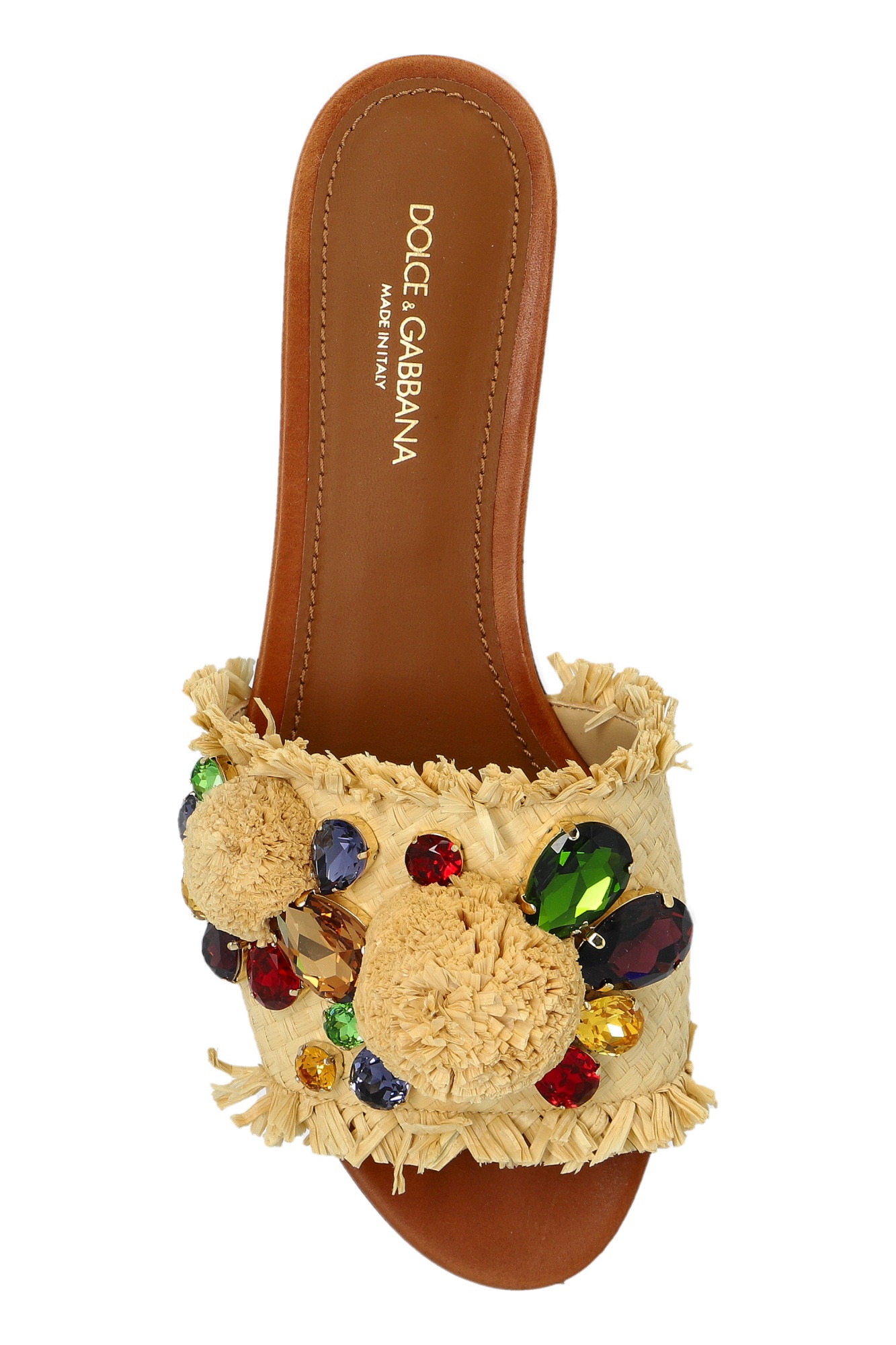 Dolce & Gabbana Braided Slipper With Fringes