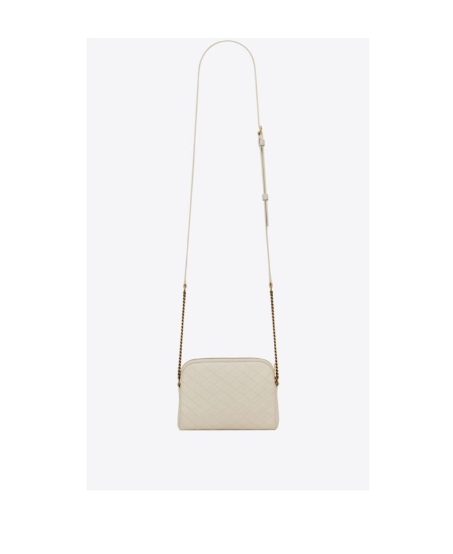 Saint Laurent Gaby Quilted-leather Crossbody Bag In Nude