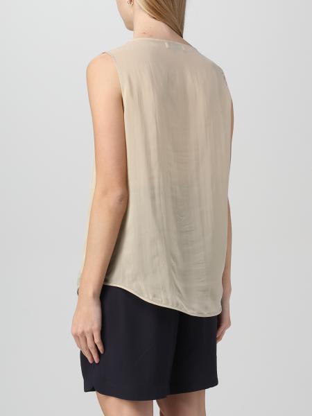 Fabiana Filippi Sleeveless Vest With Round Neck In Nude
