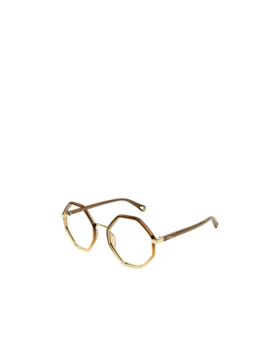 Chloé Oversized Geometric-frame Glasses In Brown