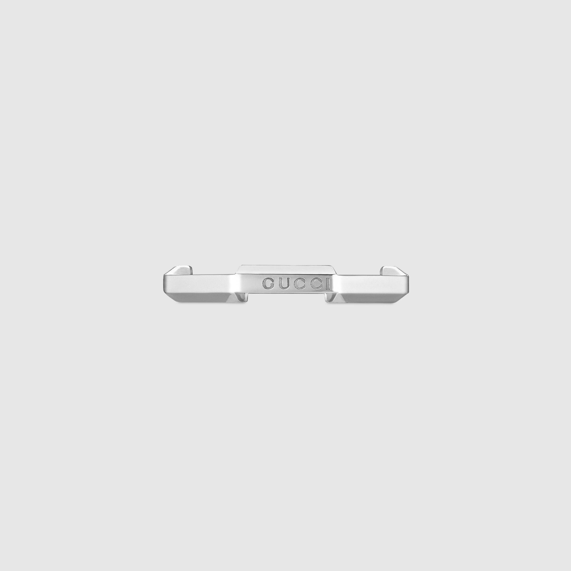 Gucci Link To Love 18k Mirrored Ring In White