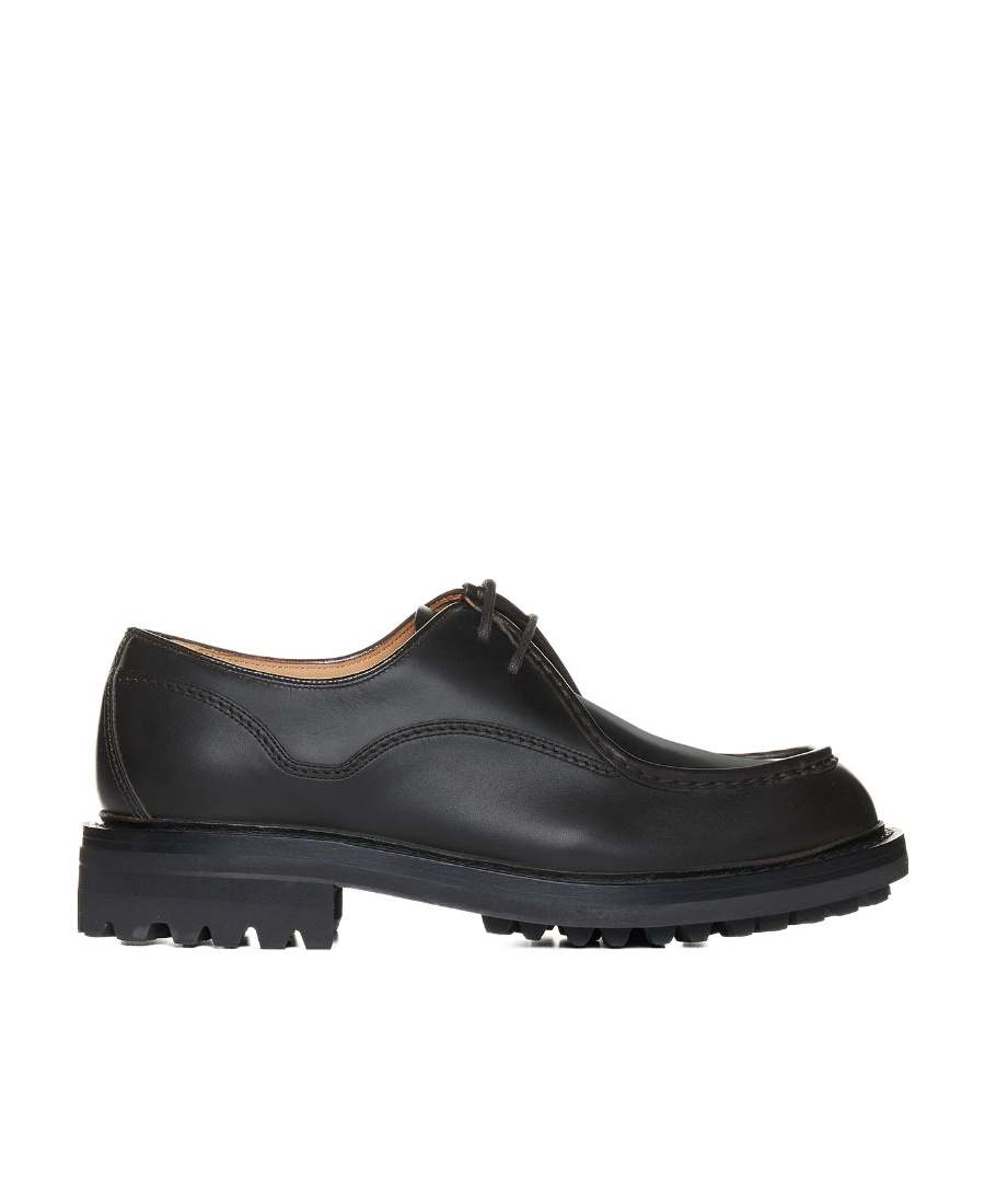 Church's Burnt Leather Lymington Lace Up Shoes In Black