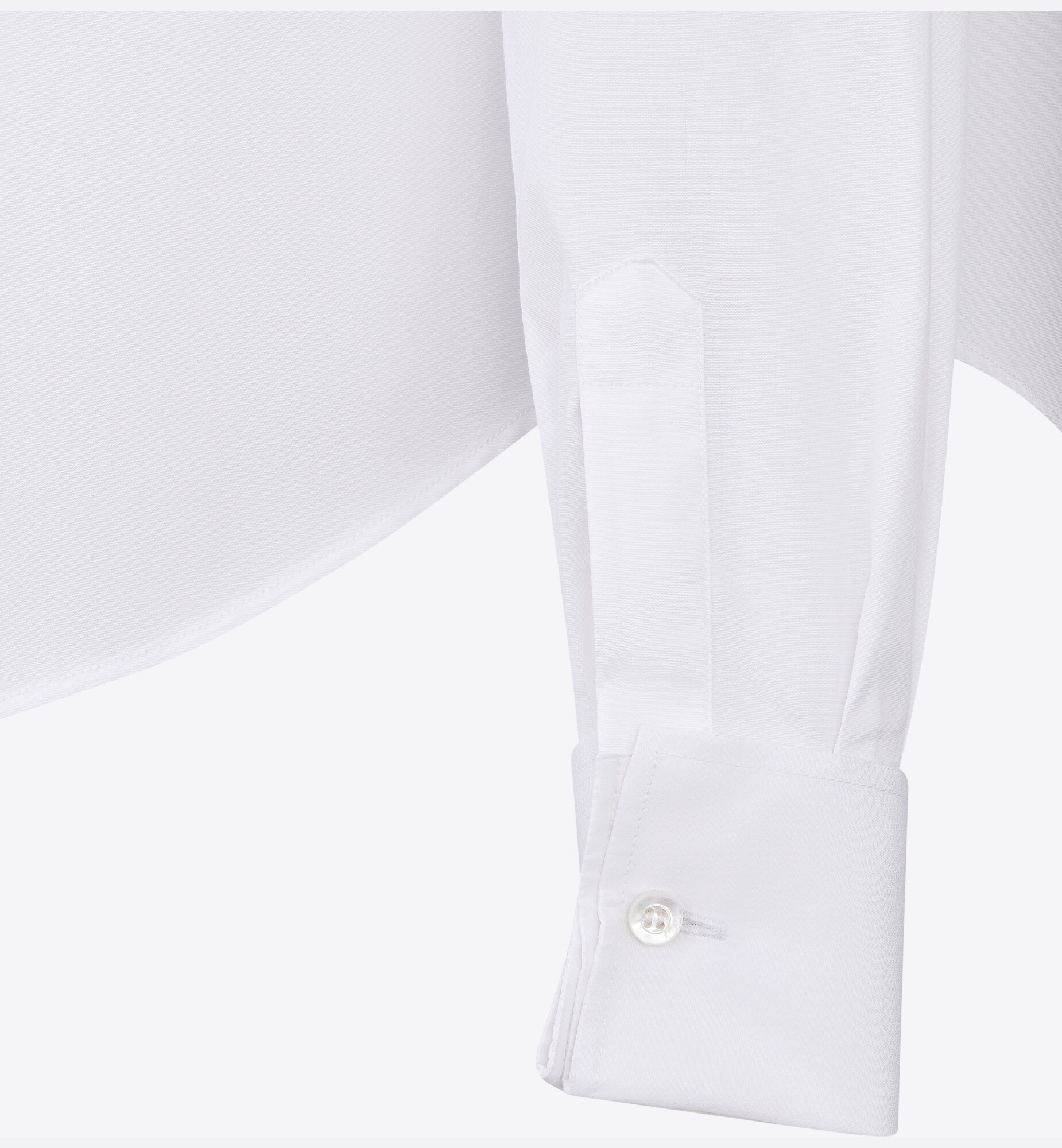 Dior Wide Bow Tie Long-sleeved Shirt In White