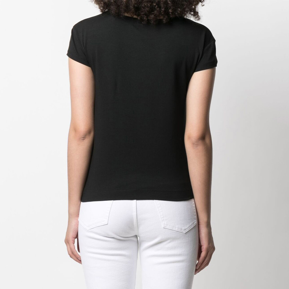 Moschino T-shirt With Round Neck And Short Sleeves In Black