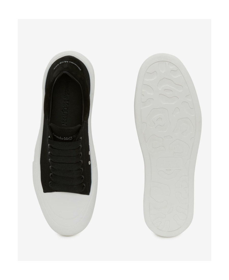 Alexander Mcqueen Deck Lace-up Sneakers In Black
