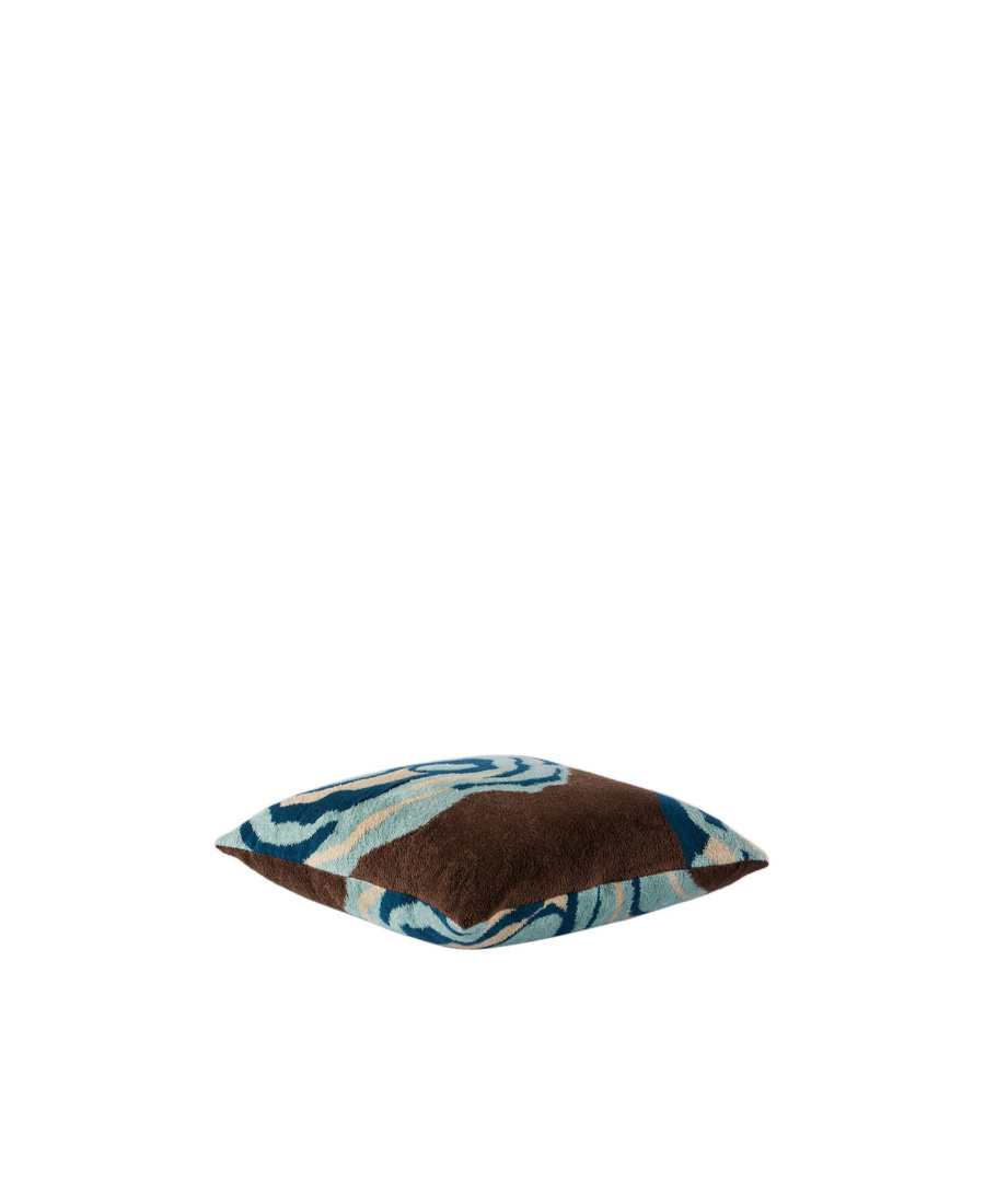 Shop The Elder Statesman Ollio Geode Wool Blended Cushion In Green