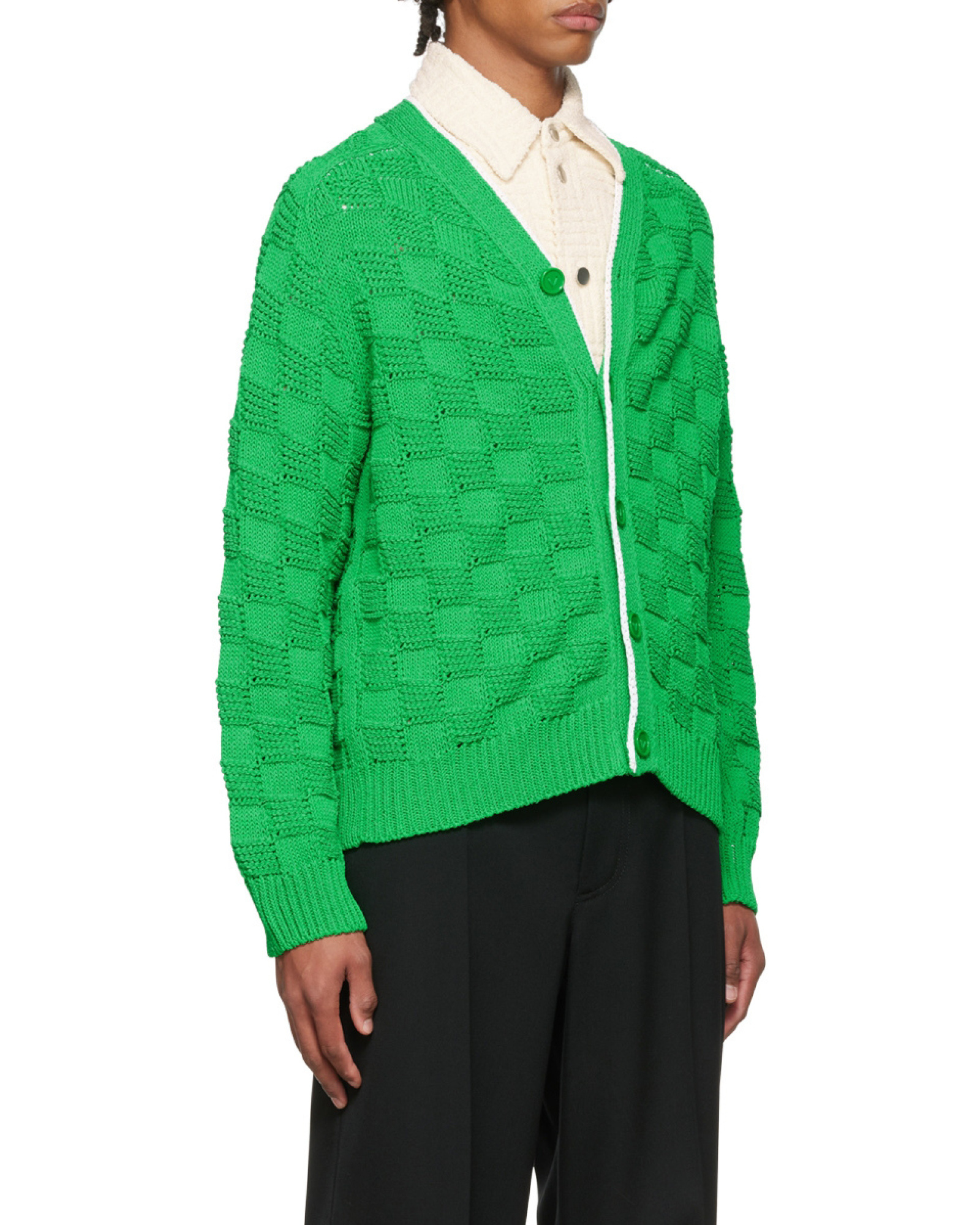 BOTTEGA VENETA INTRECCIATO KNITTED CARDIGAN