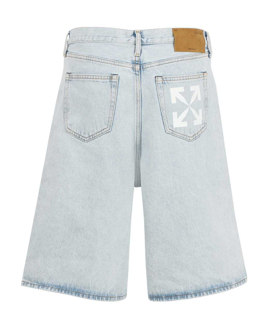Off-white Single Arrow Skate Denim Shorts In White