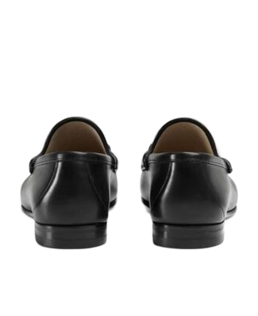 Gucci Men's Black Roos Horsebit Leather Moccasins In Black