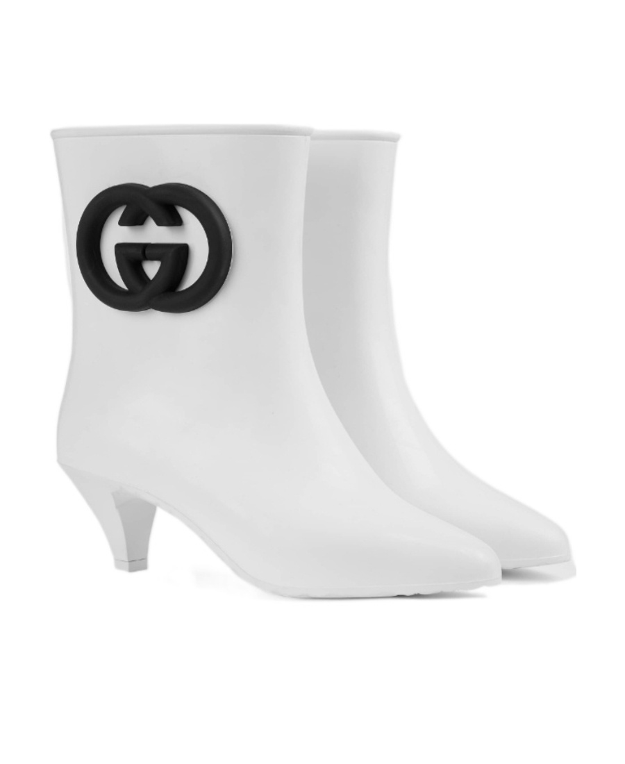 GUCCI INTERLOCKING G POINTED-TOE BOOTS