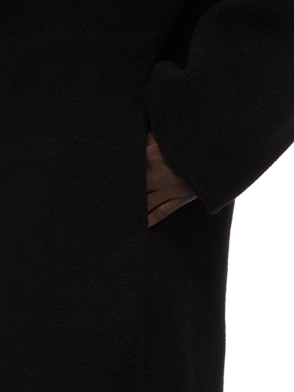 Rick Owens Long-sleeved Coat In Black