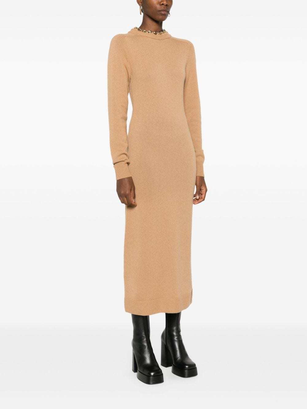 Shop Rabanne Chain-embellished Dress In Nude