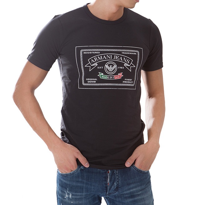 ARMANI JEANS LOGO DETAILS T-SHIRT