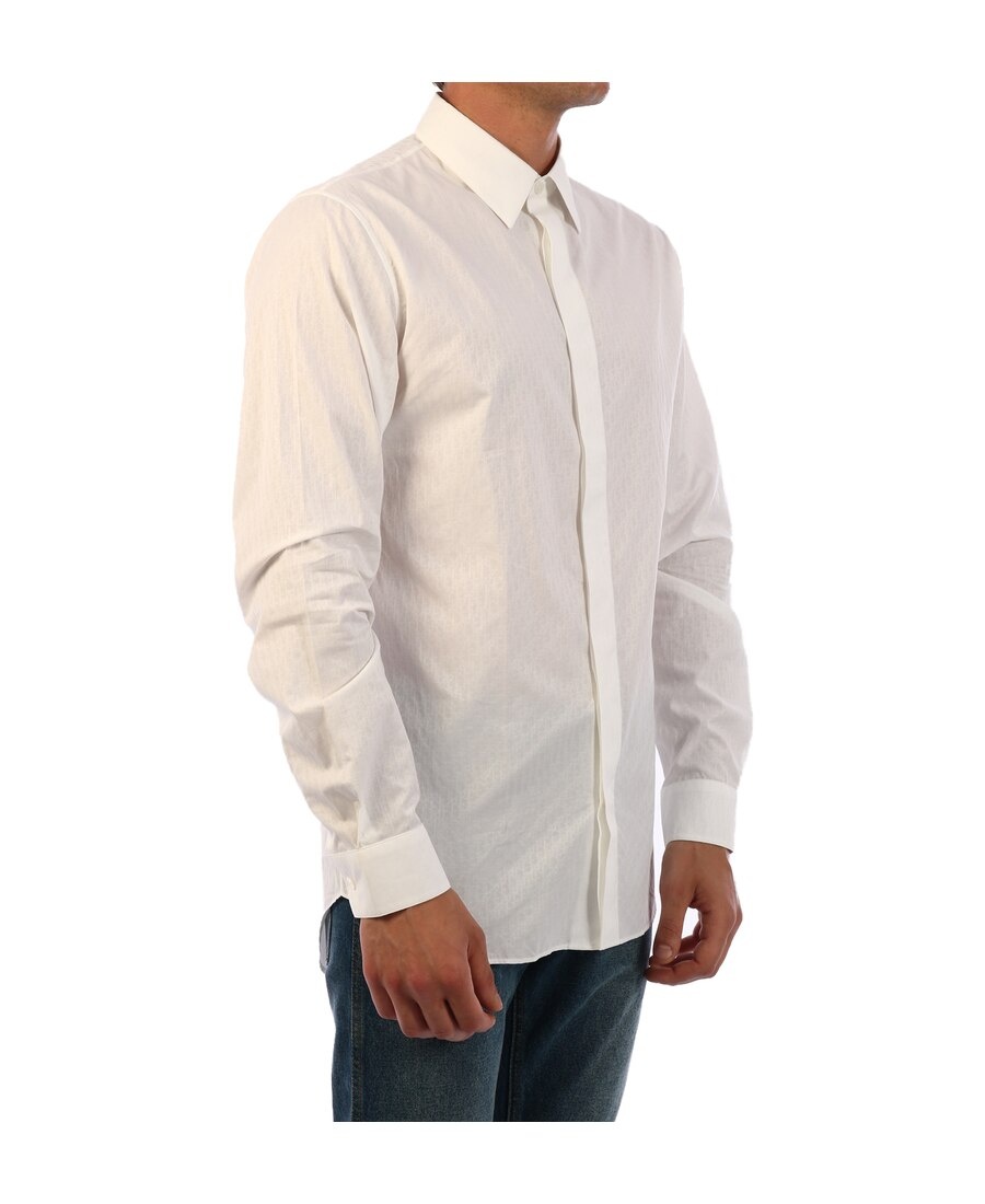 Shop Dior Oblique Shirt In White
