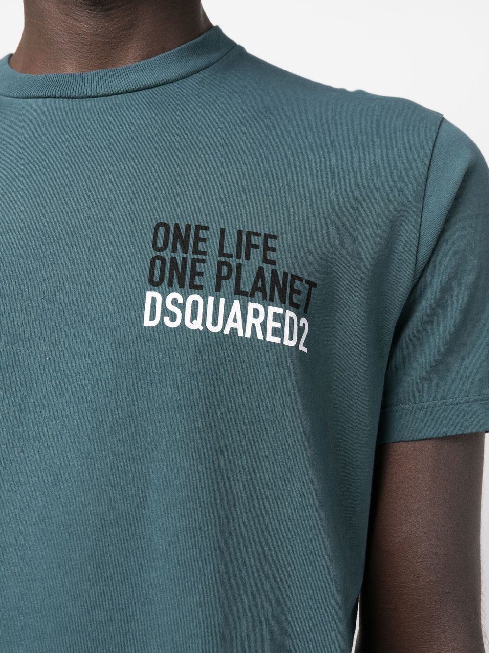 Dsquared2 Man T-shirt Deep Jade Size 3xl Cotton In Blue