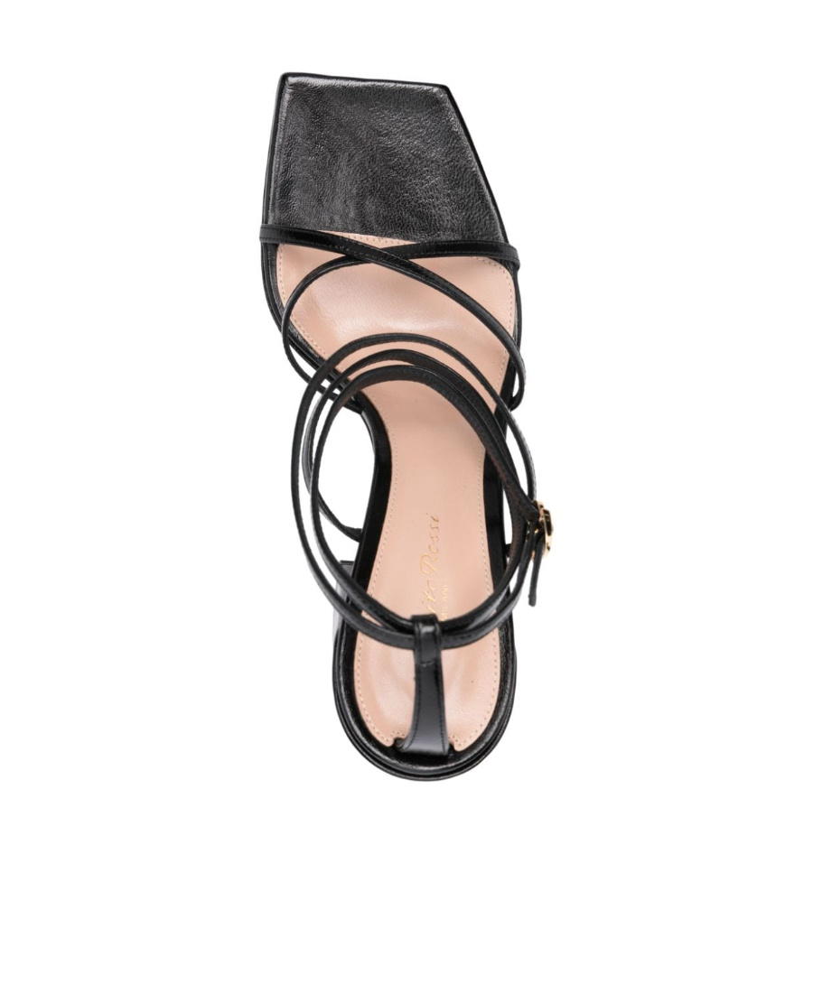 Gianvito Rossi Night Leather Heel Sandals In Black