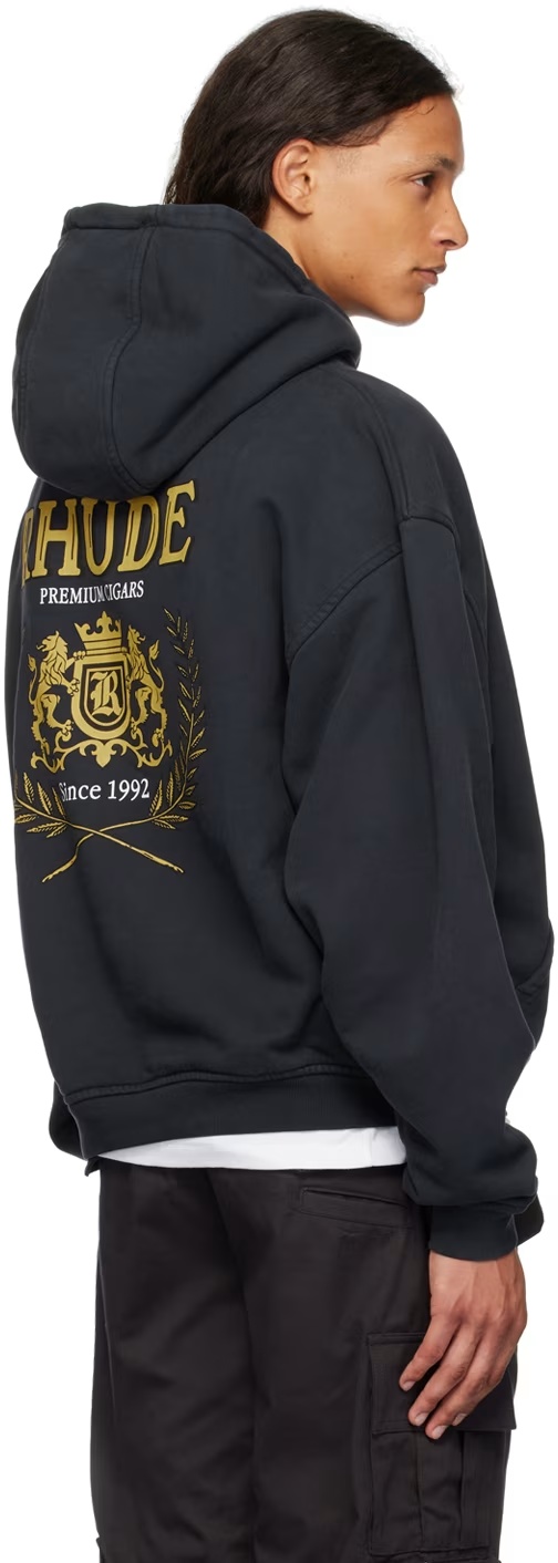 RHUDE HOODED LONG-SLEEVED HOODIE 