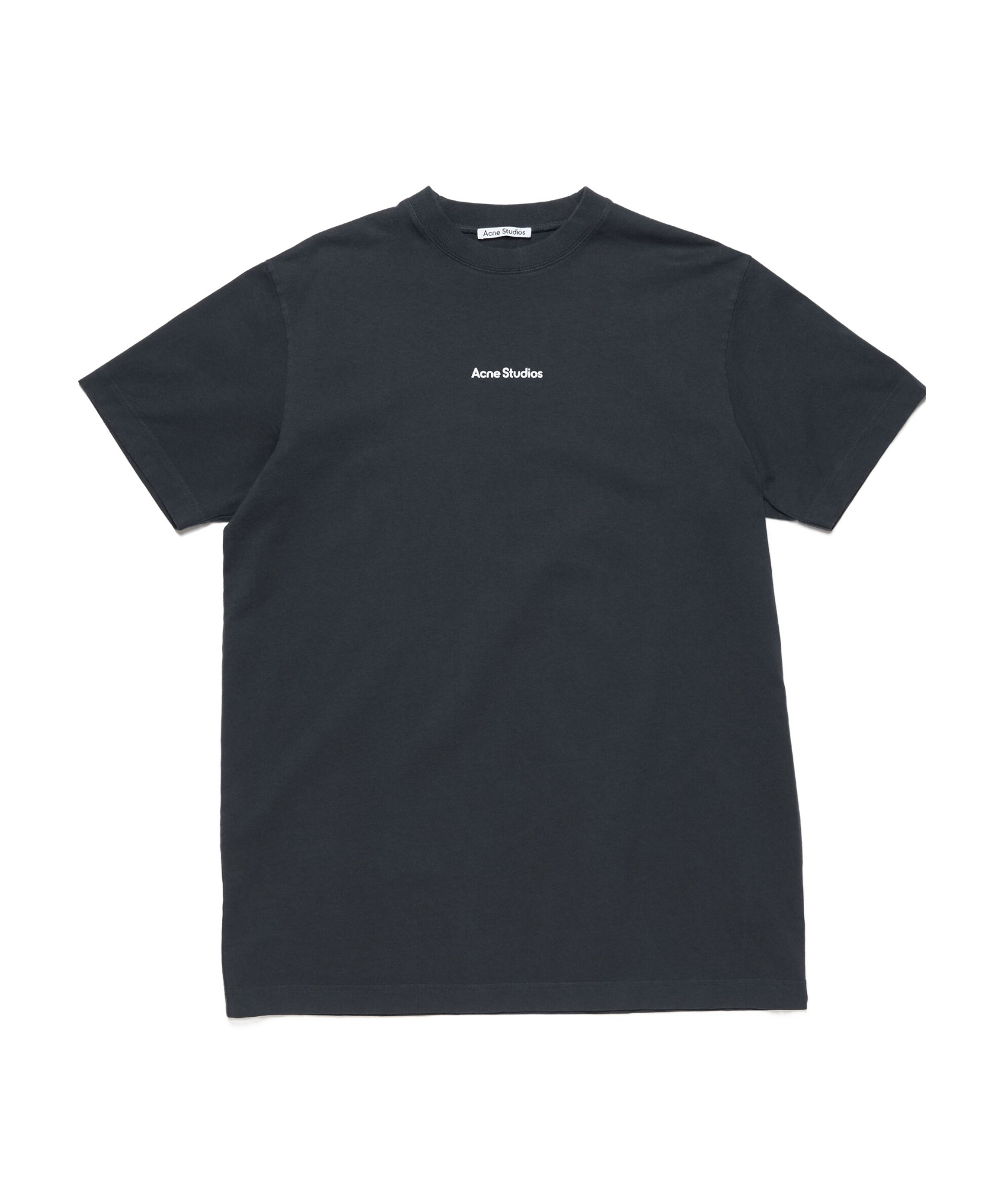 Acne Studios Logo-print T-shirt Dress In Black