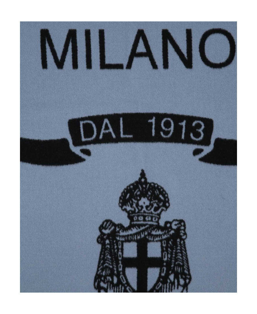 Prada Logo Fringed Scarf In Blue