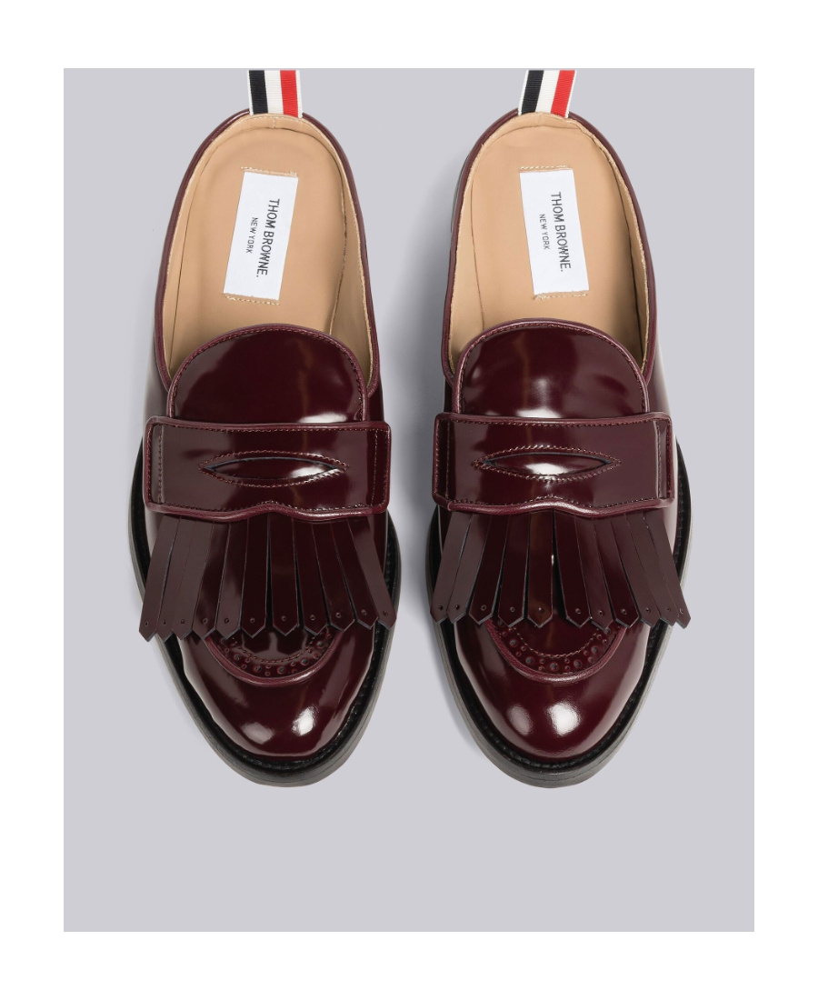 Thom Browne Fringed Penny Loafers In Multicolor