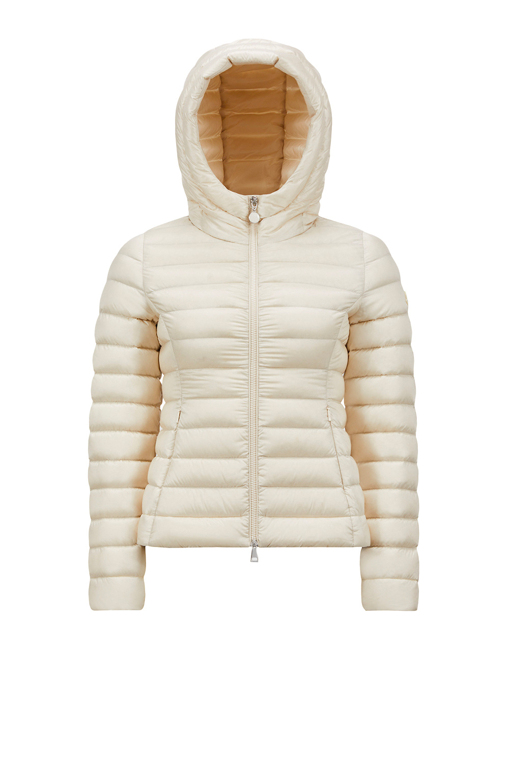 Moncler Ivory Ige Short Hooded Down Jacket In White