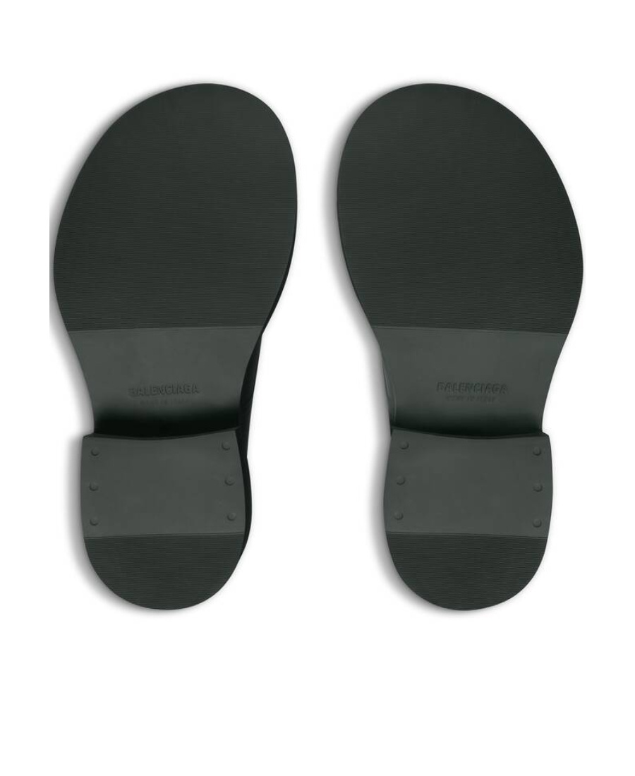 Balenciaga Bottle Green Eva Steroid Lace-up Shoes In Black