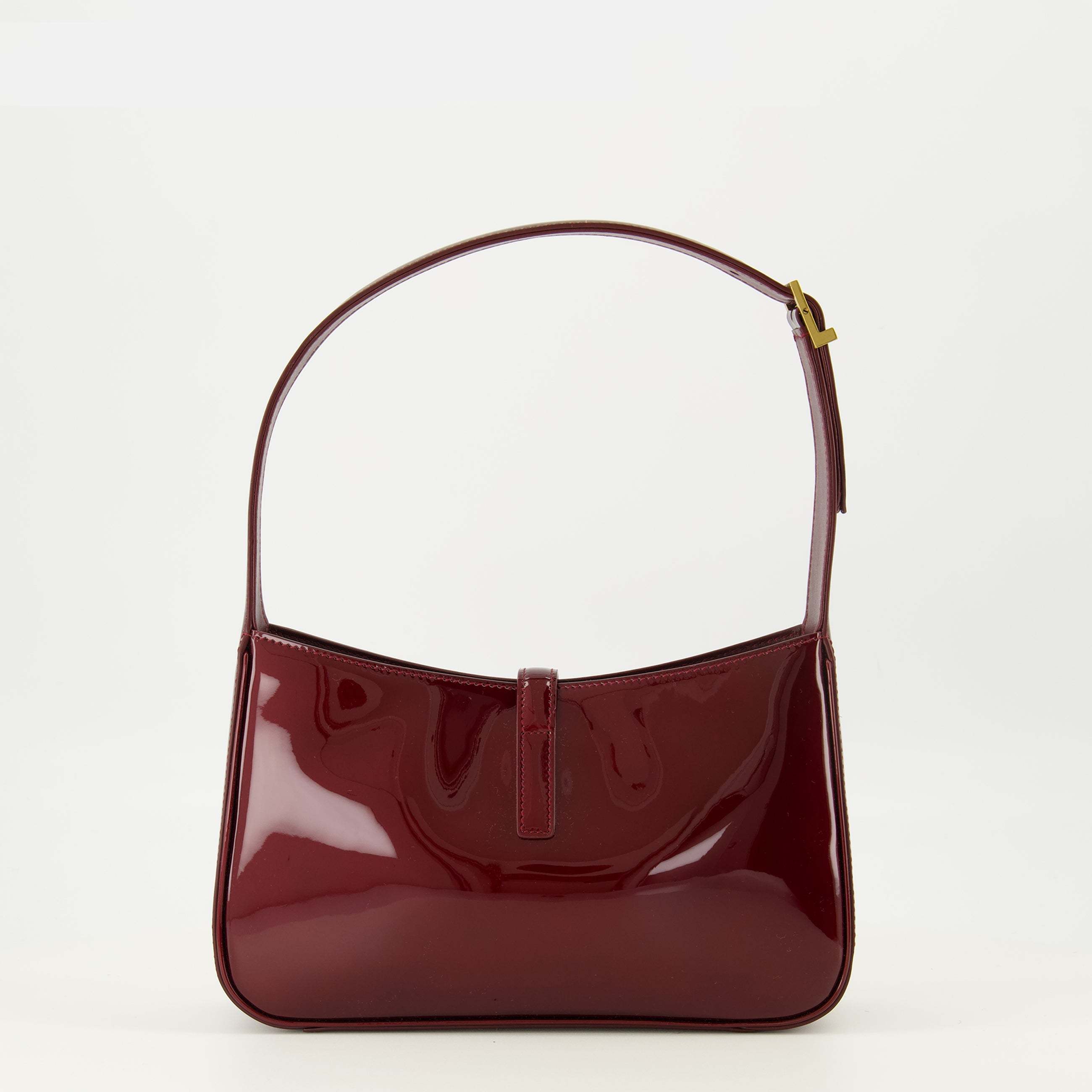 Saint Laurent Logo Tote Bag In Burgundy