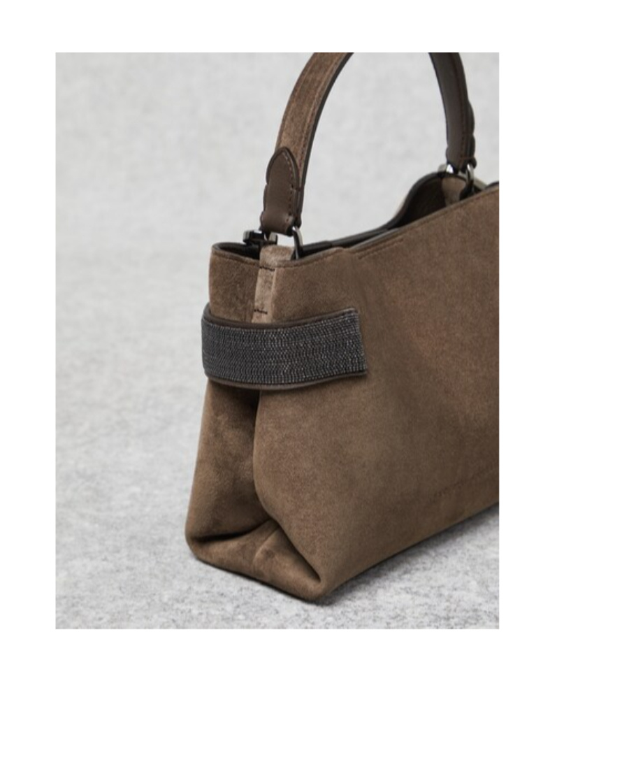 Shop Brunello Cucinelli Suede Tote Bag In Brown