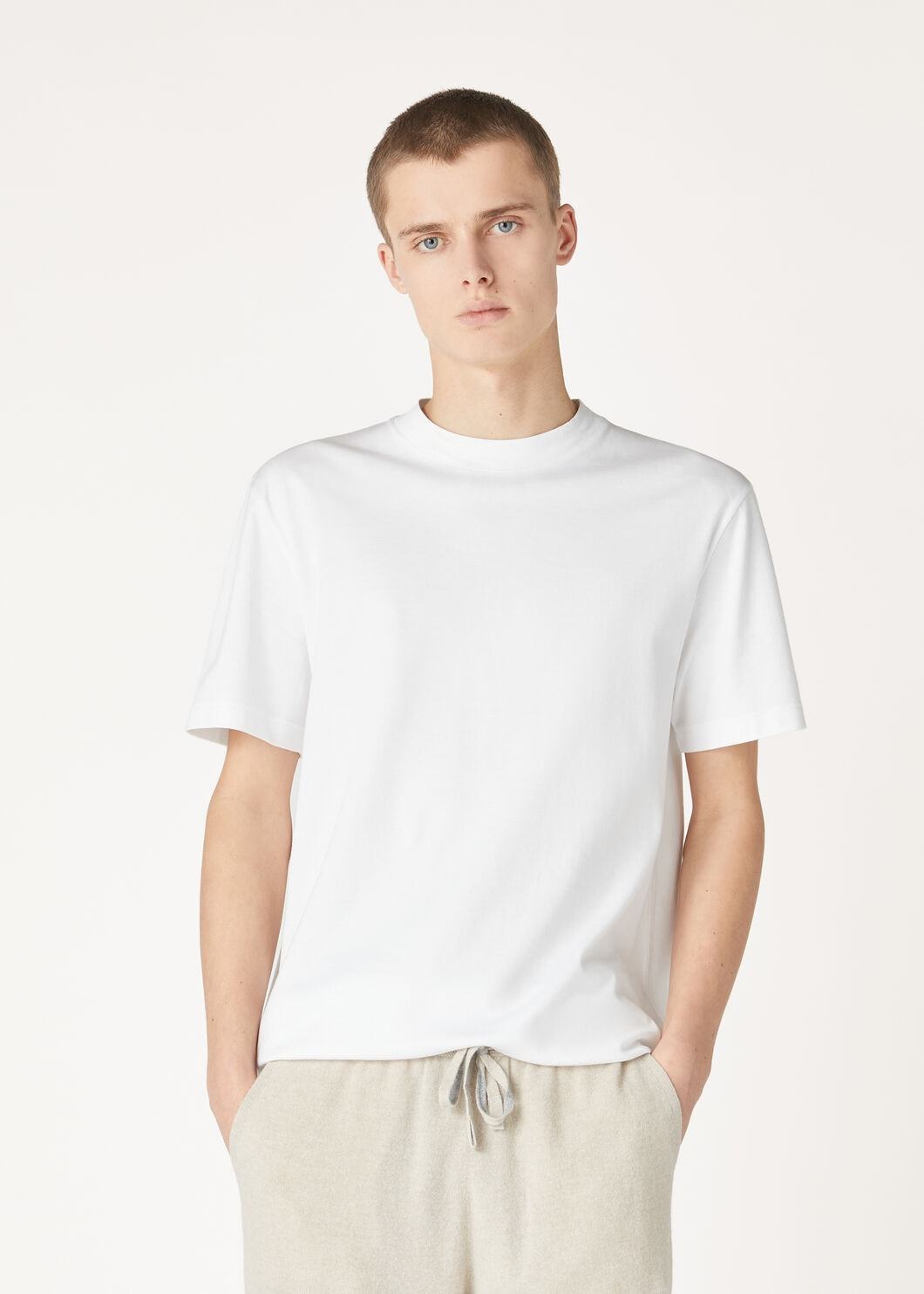 Loro Piana Short-sleeved Crewneck T-shirt In White