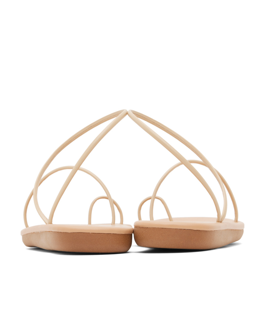 Ancient Greek Sandals Kansiz Metallic Toe-loop Sandals In Nude