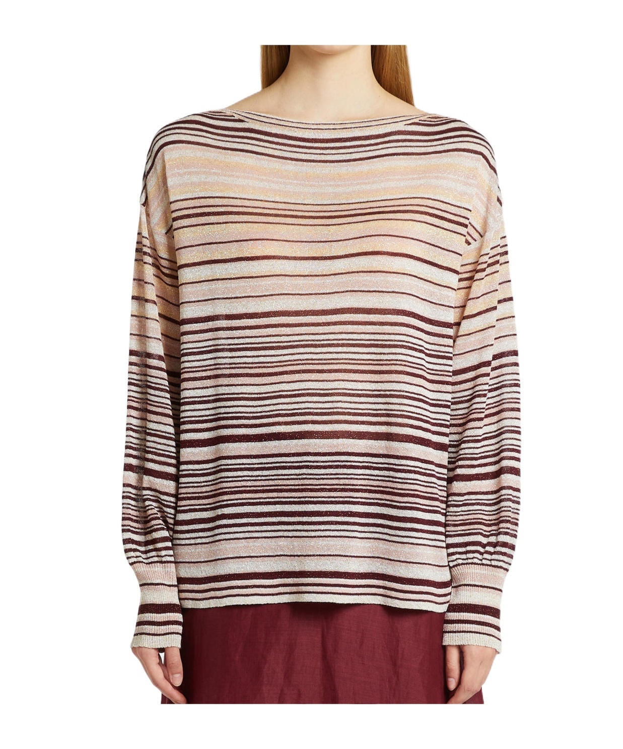 Shop Marella Long Sleeve Sweater In Nude