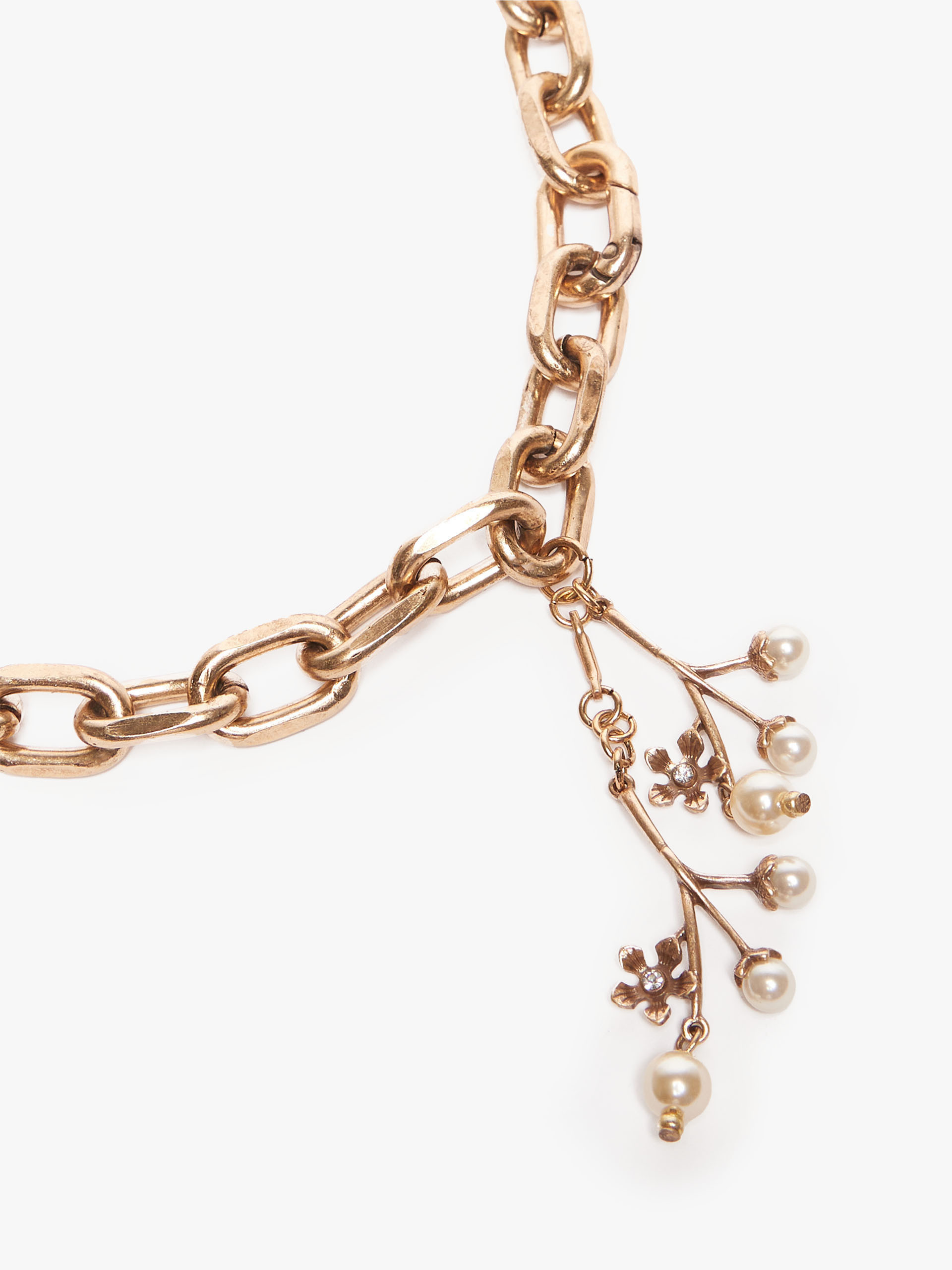 Max Mara Gold Claudia Chain Necklace In Yellow